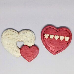 Burwood Plastic Heart Wall Hanging Decor - Nursery - Baby - 1980s-Vintage